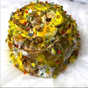 Christian Dior Chapeaux Beaded Hat